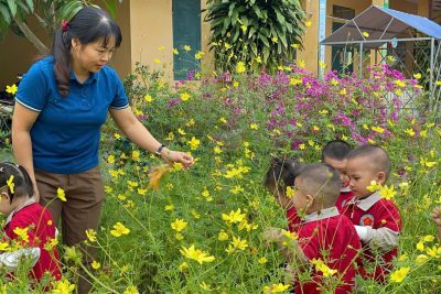 HOẠT ĐỘNG TRẢI NGHIỆM NGOÀI TRỜI CỦA CÔ VÀ TRÒ LỚP 24–36 THÁNG TUỔI A HƯỚNG TỚI KỶ NIỆM 43 NĂM NGÀY NHÀ GIÁO VIỆT NAM (20/11/1982 – 20/11/2025)